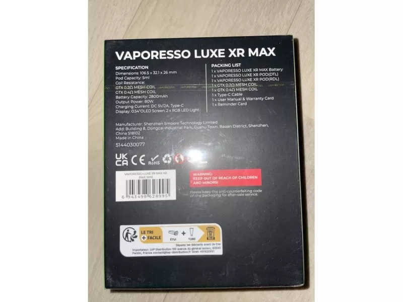 POD LUXE XR MAX VAPORESSO