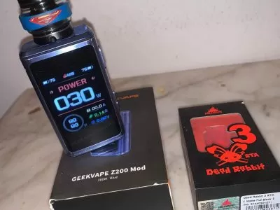 Kit complet Geekvape Z200 mod 🥊+ Atomisseur dead rabbit v3 cacheté