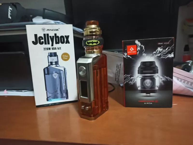 Jelly box 228W + ato zeus x rta + 2 accus 3000